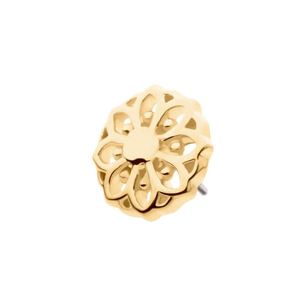 Invictus 14Kt Yellow Gold Threadless Mandala Flower Top