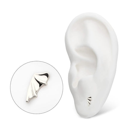 Invictus 14kt Gold Threadless Bat Wing Top (Left Ear)