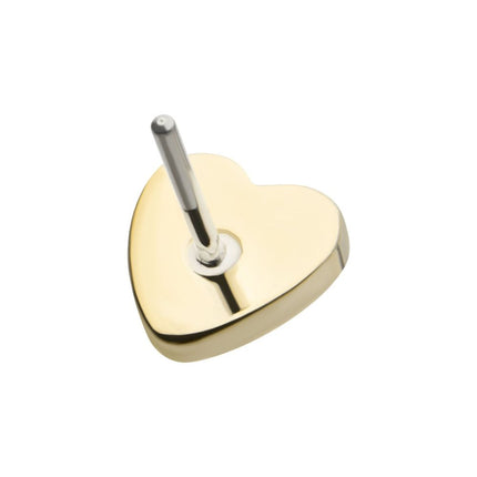 Invictus 14Kt Yellow Gold Threadless Hammered Heart Top