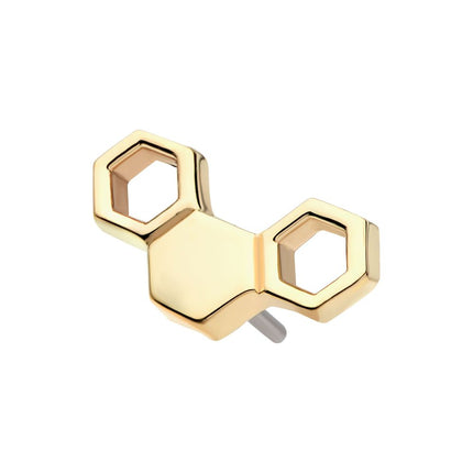 Invictus 14Kt Gold Threadless Honeycomb Top