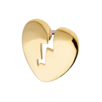 Invictus 14Kt Yellow Gold Threadless Broken Heart Top