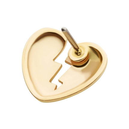 Invictus 14Kt Yellow Gold Threadless Broken Heart Top