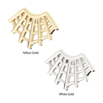 Invictus 14Kt Gold Threadless Fan Shape Spiderweb Top