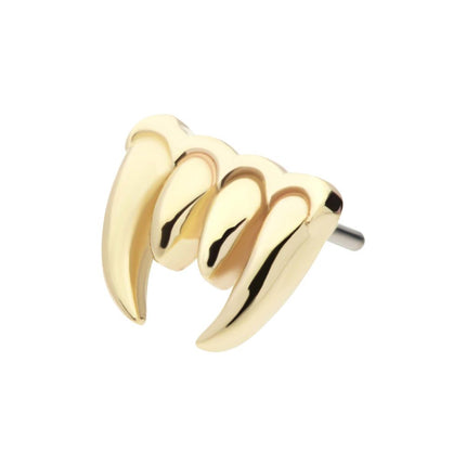 Invictus 14Kt Yellow Gold Threadless Fangs Top