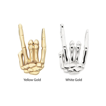 Invictus 14Kt Gold Threadless Rock & Roll Sign Top