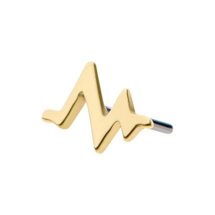 Invictus 14Kt Gold Threadless with Heart Beat Top