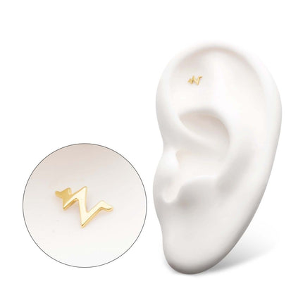 Invictus 14Kt Gold Threadless with Heart Beat Top