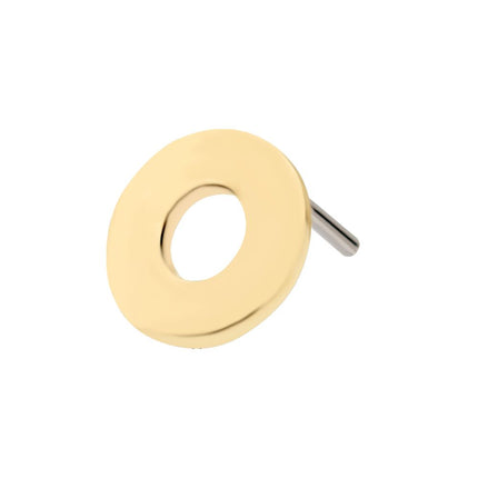 Invictus 14Kt Gold Threadless with Letter "O" Top