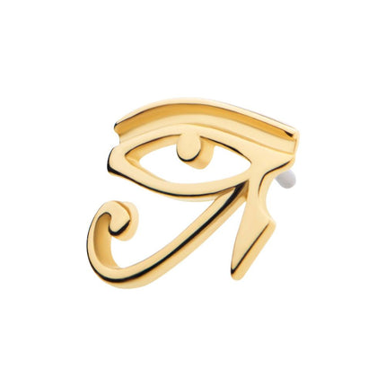 Invictus 14Kt Gold Threadless with Eye of Ra Top