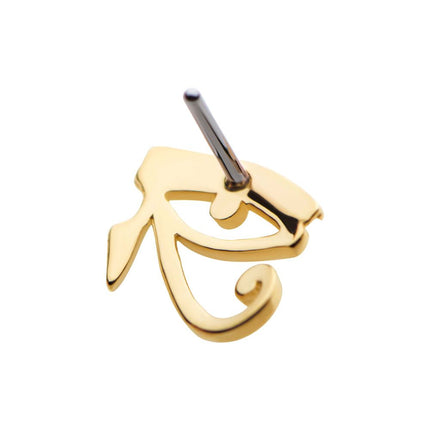 Invictus 14Kt Gold Threadless with Eye of Ra Top