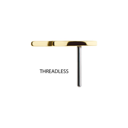 Invictus 14Kt Gold Threadless Angel Wing Top (Left Ear)