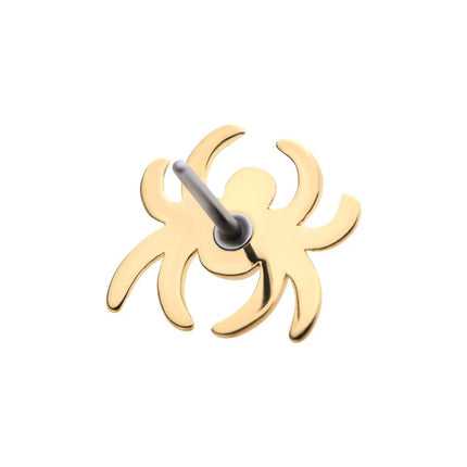 Invictus 14Kt Gold Threadless with Spider Top