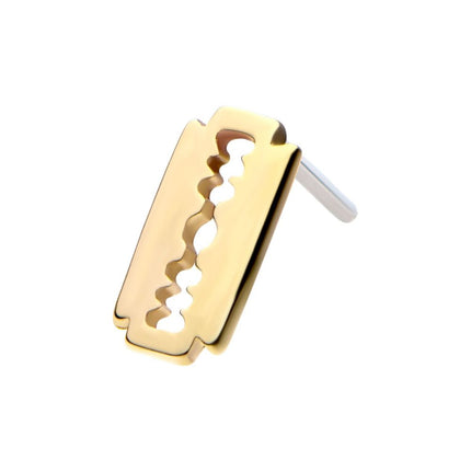 Invictus 14Kt Gold Threadless with Razor Blade Top