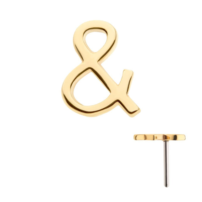 Invictus 14Kt Gold Threadless with Ampersand Symbol Top