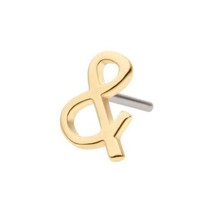 Invictus 14Kt Gold Threadless with Ampersand Symbol Top