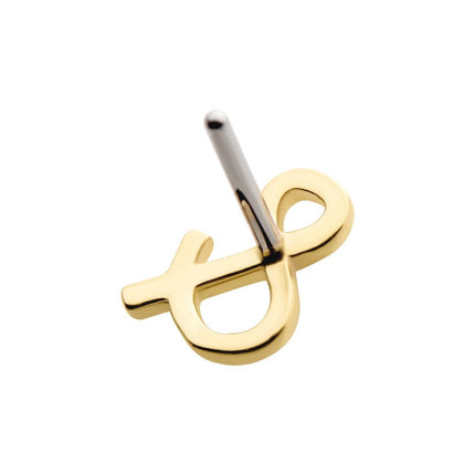 Invictus 14Kt Gold Threadless with Ampersand Symbol Top