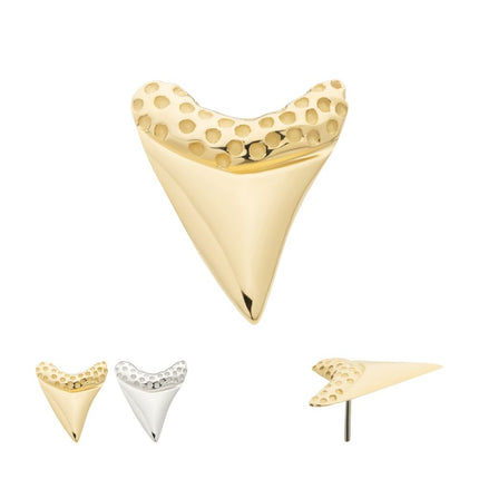 Invictus 14Kt Gold Threadless Megalodon Shark Tooth Top
