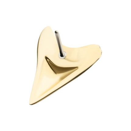 Invictus 14Kt Gold Threadless Megalodon Shark Tooth Top