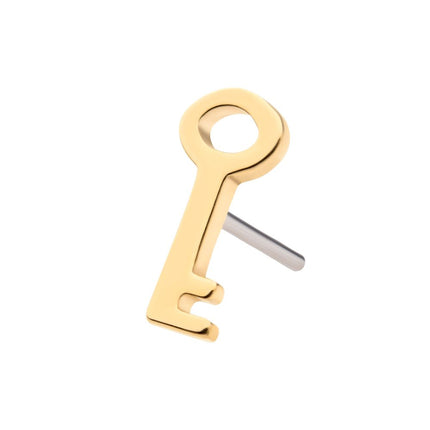 Invictus 14Kt Yellow Gold Threadless with Key Top