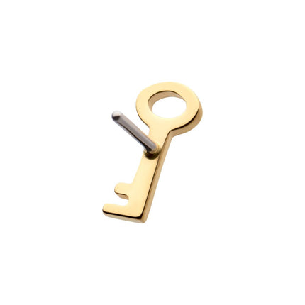 Invictus 14Kt Yellow Gold Threadless with Key Top
