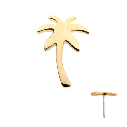 Invictus 14Kt Yellow Gold Threadless Palm Tree Top