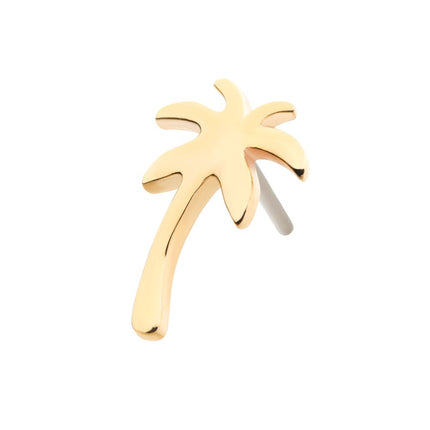 Invictus 14Kt Yellow Gold Threadless Palm Tree Top