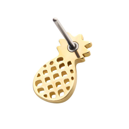 Invictus 14Kt Yellow Gold Threadless Pineapple Top