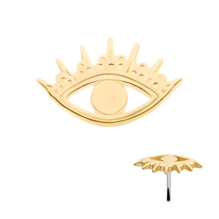 Invictus 14Kt Yellow Gold Threadless Evil Eye Top