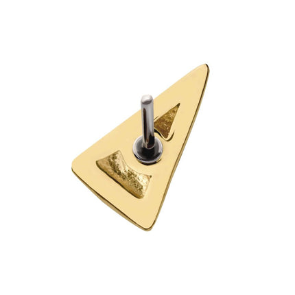 Invictus 14Kt Yellow Gold Threadless with Tall Pyramid Top