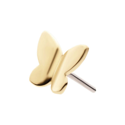 Invictus 14Kt Gold Threadless 3D Butterfly Top