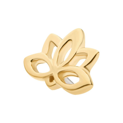 Invictus 14Kt Yellow Gold Threadless with Lotus Top