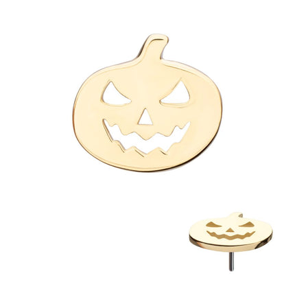 Invictus 14Kt Yellow Gold Threadless Polished Finish Pumpkin Top