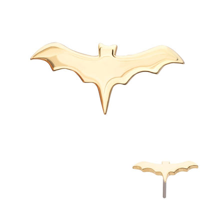 Invictus 14Kt Yellow Gold Threadless Polished Finish Bat Top