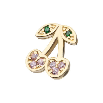Invictus 14Kt Yellow Gold Threadless Multigem Cherry Top