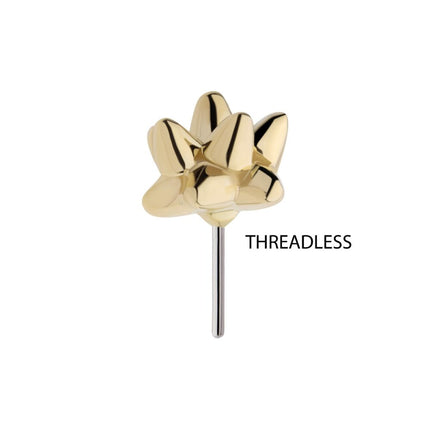 Invictus 14Kt Yellow Gold Threadless Mace Ball Top