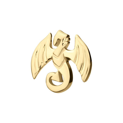 Invictus 14Kt Yellow Gold Threadless Winged Dragon Top