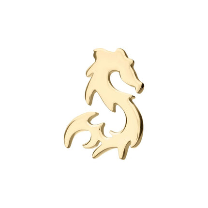 Invictus 14Kt Yellow Gold Threadless Eastern Dragon Top