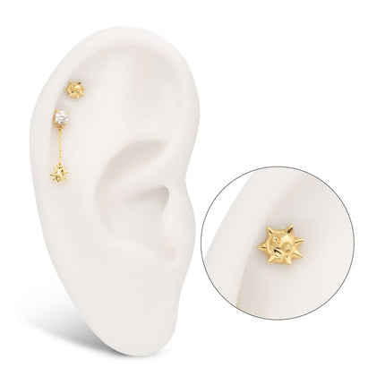 Invictus 14Kt Yellow Gold Threadless Mace Ball Top