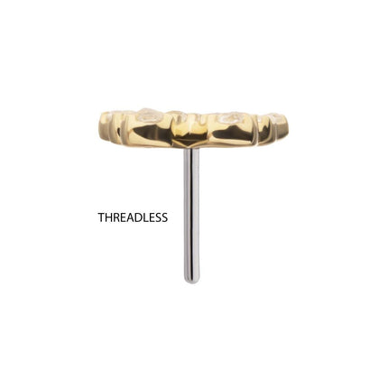 Invictus 14Kt Yellow Gold Threadless Anchor Top
