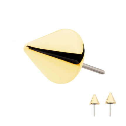 Invictus 14Kt Yellow Gold Threadless Spike Top