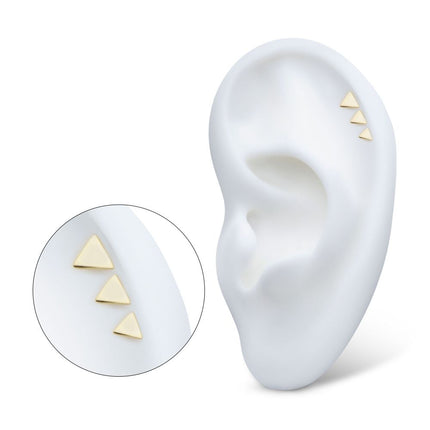 Invictus 14Kt Gold Threadless Triangle Top