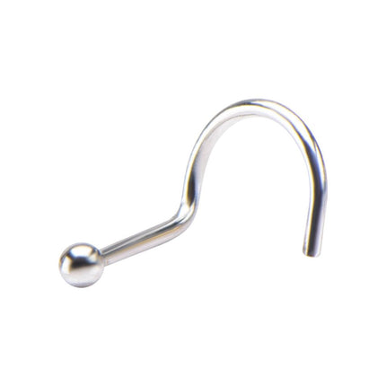 Invictus 14kt White Gold Nose Screw with a 2mm Ball Top