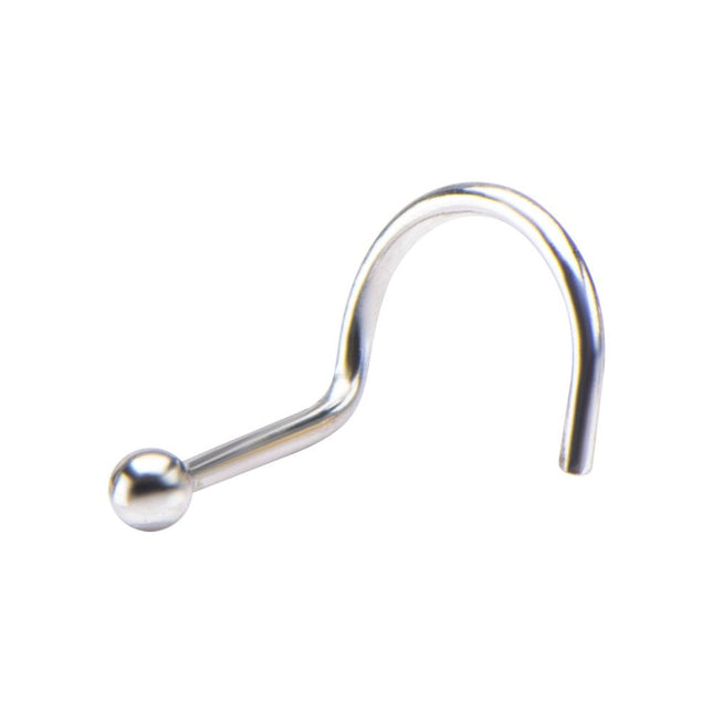 Invictus 14kt White Gold Nose Screw with a 2mm Ball Top