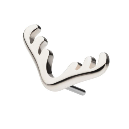 Invictus 14Kt White Gold Threadless Reindeer Top