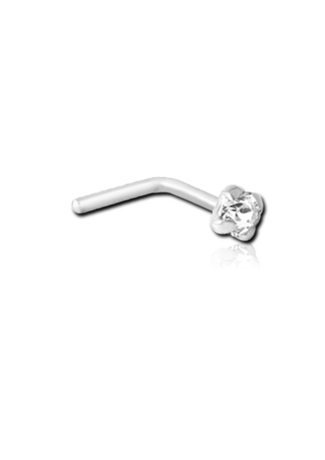 Sterling Silver Fashion Claw Nose Studs : Dog Leg