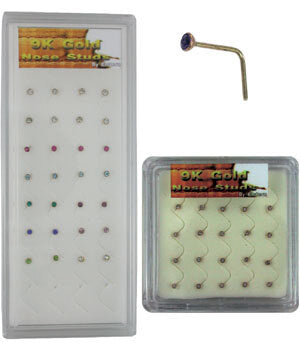 9ct Gold Gem Nose Stud Unit