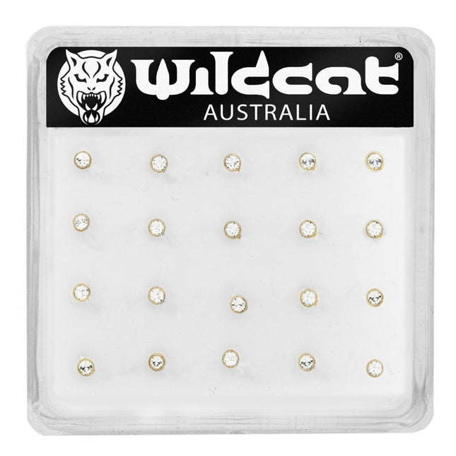 Bright Gold Jewelled Nose Stud (Unit of 20)