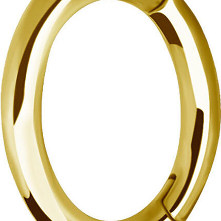 Bright Gold Oval Hinged Rook Ring
