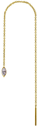 Bright Gold Threader Chain with Marquise Jewel