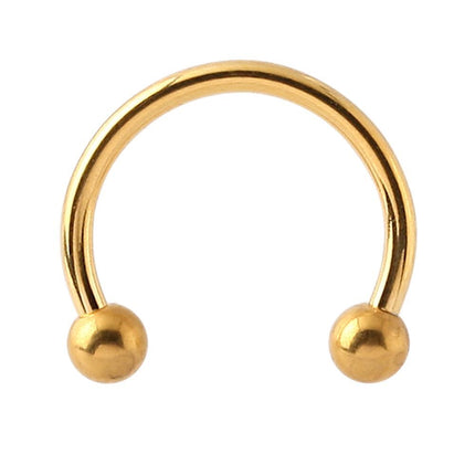 Bright Gold Micro Circular Barbell